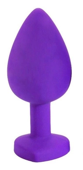 Анальная пробка с кристаллом Slash, Medium цвет фиолетовый (22329787000000000)