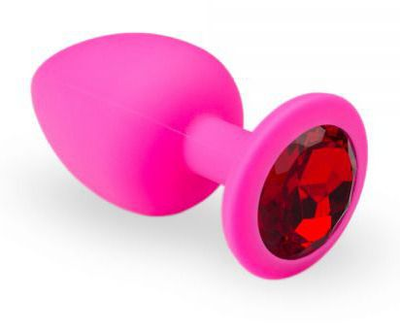 Силиконовая анальная пробка Slash Silicone, L цвет розовый/красный (20639033000000000)