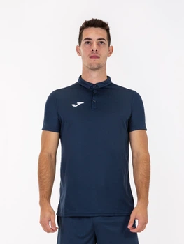 Поло длинное мужское Joma Hobby 100437.331 S Темно-синее (9996484145096)