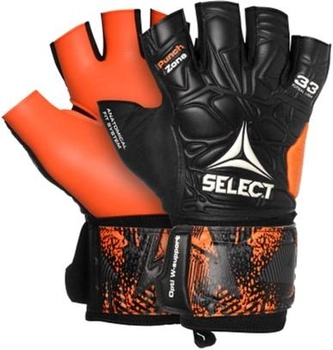 Вратарские перчатки Select Goalkepeer Gloves Futsal Liga 33 8 (201) Черно-оранжевые (5703543212064)
