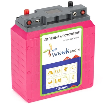 Литий-ионный аккумулятор Weekender 12 В 100 Ач с зарядным устройством