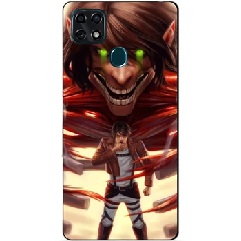 Силиконовый бампер чехол Candy для ZTE Blade 20 Smart с аниме Attack on Titan