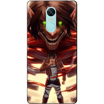 Силиконовый бампер чехол Candy для Xiaomi Redmi Note 4x с аниме Attack on Titan