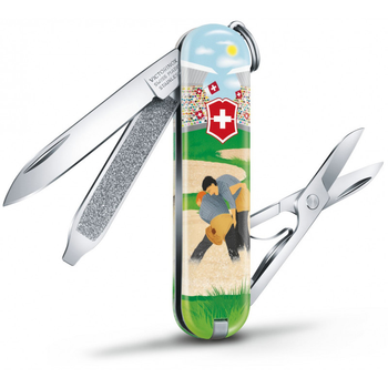 Складной нож Victorinox CLASSIC LE "Swiss Wrestling" 58мм/1сл/7функ/цветн/чехол /ножн