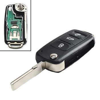Ключ запалювання, чіп ID48 5K0837202AD, 3 кнопки, Volkswagen, Seat, Skoda
