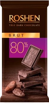 Упаковка шоколаду Roshen чорного Brut 80% ВКФ 85 г х 35 шт (4823077633164)