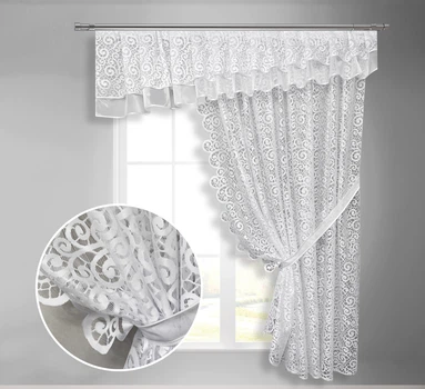 Тюль-штора для кухни с ламбрекеном Adagio Windows Decor Вуаль 3х1,95