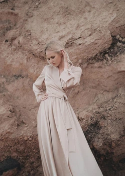 Вечірня бежева сукня максі JadFashion S бежевий 43285175