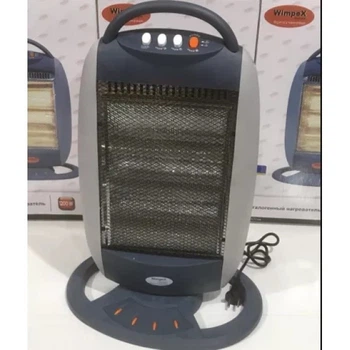 Інфрачервоний галогенний обігрівач з поворотом Heater WX 7744 Halogen CROWNBERG 1200W сірий