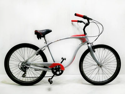 Велосипед Schwinn Corvette (рама 17", серебристый/красный, б/у)