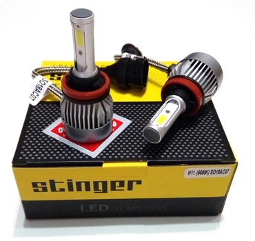 Лампа LED H4 радиатор 36W 3200 Lm 5500K + шторка COB IP65 12–24V Starlite Stinger