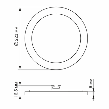 LED светильник встраиваемый (Даунлайт) круглый VIDEX 18W 5000K 220V (VL-DLR-185)