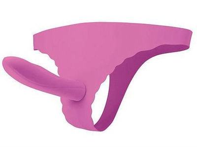 Страпон зі знімною насадкою з силікону Vibe Therapy Gratify колір рожевий (08074016000000000)