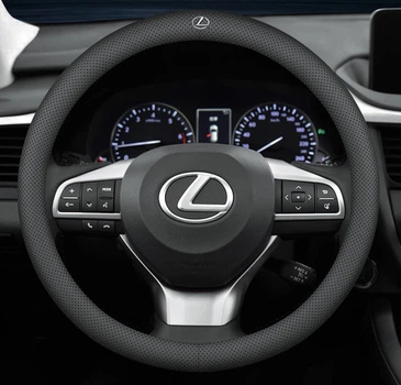 Чехол на руль оплетка для автомобиля Lexus натуральная кожа DLCar Lux