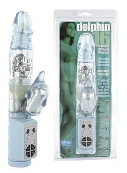 Багатофункціональний вібратор Dolphin 16 Pearl Vibrator Light Bl (10187000 млрд)