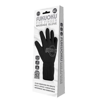 Вібро-рукавичка для масажу DeeVa Fukuoku Five Finger, на праву руку колір чорний розмір M (12603005008000000)