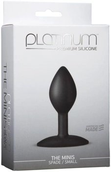 Анальная пробка Platinum Premium Silicone The Minis Spade Small цвет черный (15905005000000000)
