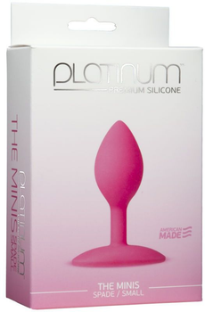 Анальна пробка Platinum Premium Silicone The Minis Spade Small колір рожевий (15905016000000000)