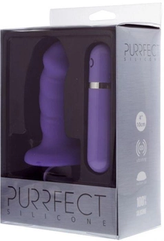 Анальная вибропробка Purrfect Silicone 10 Function Plug Purple (15936000000000000)