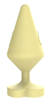 Анальна пробка Chisa Novelties Luv Heart Plug Large колір жовтий (20685012000000000)