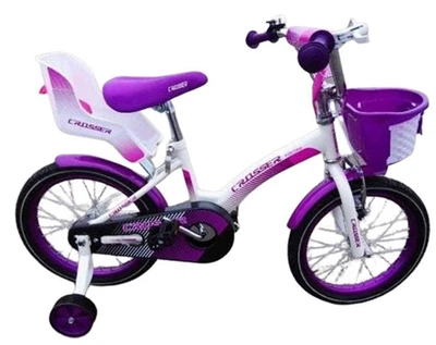 Детский Велосипед Crosser Kids Bike 16" с корзиной Фиолетовый