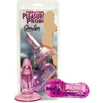 Розовая анальная пробка с многоскоростным вибромассажером Pleasure Probe Gina (00445000000000000)