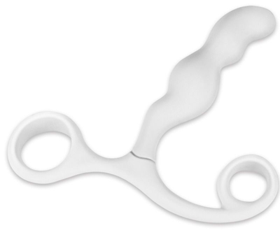 Анальна пробка Lovetoy Ultimate Silicone P-spot Teaser колір білий (18888004000000000)