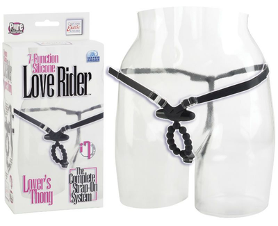 Клиторальный вибратор 7-Function Silicone Love Rider Lovers Thongs цвет черный (13091005000000000)