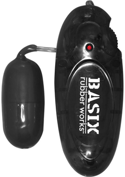 Виброяйцо Pipedream Basix Rubber Works Jelly Egg колір чорний (08574005000000000)