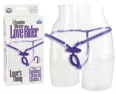 Кліторальний вібратор 7-Function Silicone Love Rider Lovers Thongs колір фіолетовий (+13091017000000000)
