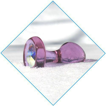 Анальна пробка бузкового кольору з кристалом Swarovski (11984000000000000)