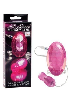 Виброяйцо California Exotic Novelties Lighted Shimmers LED Teaser Pink цвет розовый (12417016000000000)