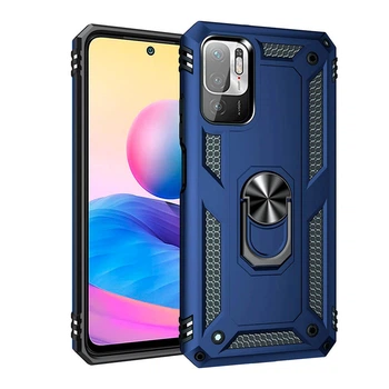 Ударостійкий чохол Shell Ring для Poco M3 Pro 5G / Redmi Note 10 5G Темно-синій