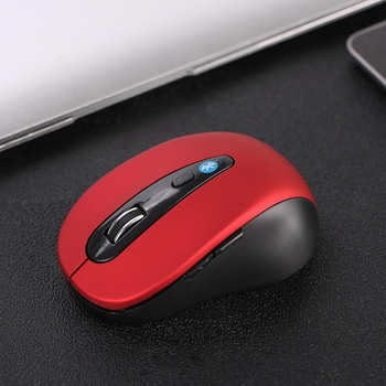 Мышь bluetooth для ноутбука планшета Красная на батарейках