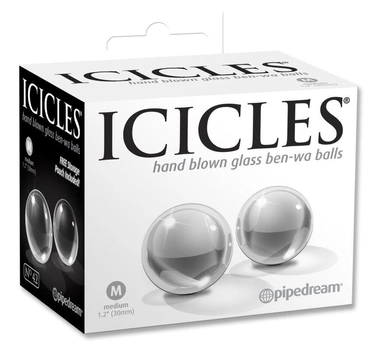 Вагінальні кульки Icicles No.42 Medium Glass Ben Wa Balls (11383 трлн)