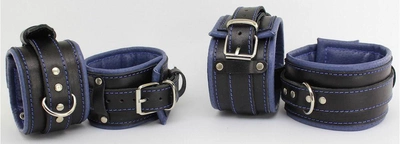 Чорно-синій комплект наручників і поножі Scappa розмір M (21676000008000000)