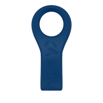 Эрекционное кольцо изогнутой формы с вибрацией OVO B4 цвет синий (12391007000000000)