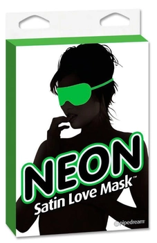 Маска на очі Neon Satin Love Mask колір зелений (16061010000000000)