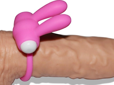 Эрекционное кольцо с вибрацией Power Clit Cockring Rabbit цвет розовый (18928016000000000)