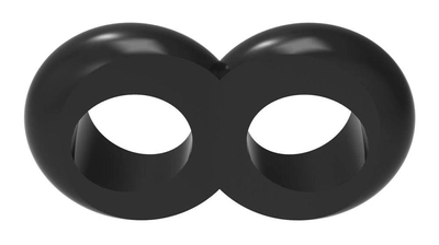 Двойное эрекционное кольцо Chisa Novelties Duo Cock 8 Ball Ring цвет черный (20658005000000000)