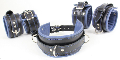 Черно-синий кожаный комплект Scappa размер M (21686000008000000)