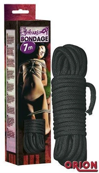 Бавовняна мотузка Shibari Bondage Bondage-Seil, 7 м колір чорний (14203005 млрд)