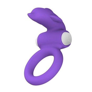 Эрекционное кольцо с вибрацией X-Basic Dolphin Silicone Cockring цвет фиолетовый (13178017000000000)