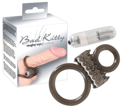 Эрекционное кольцо с вибрацией Bad Kitty Naughty Toys Cockring (18340000000000000)