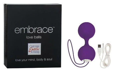 Вагинальные шарики с вибрацией Embrace Love Balls цвет фиолетовый (14648017000000000)