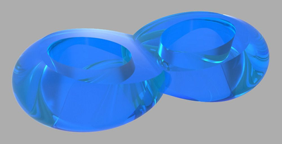 Двойное эрекционное кольцо Chisa Novelties Duo Cock 8 Ball Ring цвет голубой (20658008000000000)