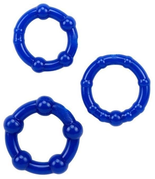 Набір эрекционных кілець Chisa Novelties Beaded Cock Rings колір синій (20754007000000000)