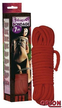 Хлопковая веревка Shibari Bondage Bondage-Seil, 7 м цвет красный (14203015000000000)
