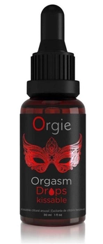 Збуджуючі краплі для клітора Orgie Orgasm Drops Kissable зі смаком яблука та кориці, 30 мл (21618 трлн)