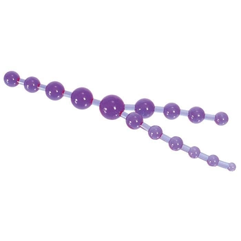 Анально-вагінальний стимулятор Triple у вигляді кульок, ліловий колір фіолетовий (00534017000000000)